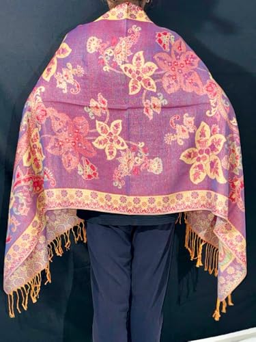 Wool Prayer Shawl 2025 Large Reversible Pashmina Silk Scarf nyc Travel Blanket Scarf Winter Wraps for Elegant LUXURY Meditation Extra Soft Boho Extra big unisex Warm Autumn PREMIUM QUALITY wrap 5654