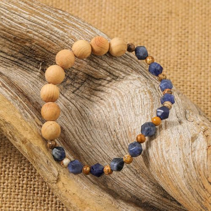 Natural Gemstone Beaded Healing Crystal Bracelets for Women, Unique and Cool Natural Bead Gemstone, Beaded Bracelets for Women Men，Valentines Day Mother's Day Gifts for Mother Wife