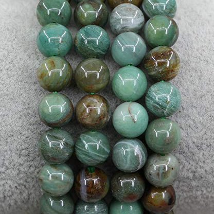 Amandastone Natural Gemstone 8mm Round Beads Stretch Bracelet 7 Inch - color: Australian Blood Jasper