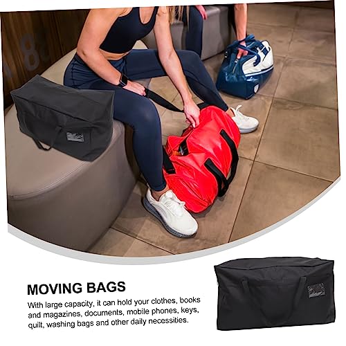 Luxshiny Large Waterproof Storage Bag for Moving and Organizing Clothes Bedding and Quilts Heavy Duty Oxford Fabric with Handles for Travel and Home Use