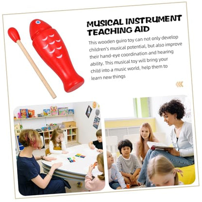 Yardwe 1Set Wooden Block Percussion Instrument for Rhythm Stick Musical Compact Lightweight for Teaching Basic Rhythm Techniques for Home Classroom Use