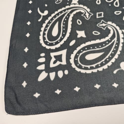 35" Head Scarf Large Square Scarf Like Cotton Hairscarf Fashion Scarves Bandana Night Sleeping Wraps for Women B01 - color: Navy Paisley