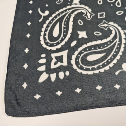 35" Head Scarf Large Square Scarf Like Cotton Hairscarf Fashion Scarves Bandana Night Sleeping Wraps for Women B01 - color: Navy Paisley
