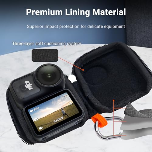 CYNOVA Osmo Nano Carrying Case for DJI Osmo Nano Accessories, Hard Shell Travel Storage Case with DJI Osmo Nano Screen Protector (2 Set)
