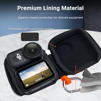 CYNOVA Osmo Nano Carrying Case for DJI Osmo Nano Accessories, Hard Shell Travel Storage Case with DJI Osmo Nano Screen Protector (2 Set)