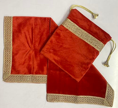 SMMS Spiritual Velvet Table Cloth Altar Tarot Spread (Red, Small- 46cm*46cm/ 18inch*18inch) - color: Red, size: Small- 46cm*46cm/ 18inch*18inch