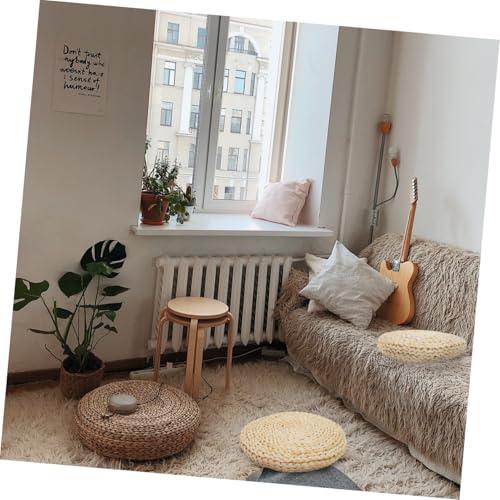 Handmade Corn Bran Meditation Mat Comfortable Decorative Yoga Cushion for Home for Sitting and Relaxation with Silk Cotton Filling