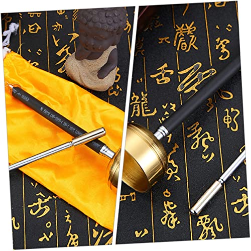 Adjustable Copper Bell Yin Qing Chime Meditation Sound Instrument for Buddhist Prayer and Temple Use Delicate Handbell for Spiritual Practices