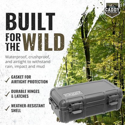 Waterproof Storage Case 1.2 L Capacity – Heavy-Duty Gear Box with Foam, Carabiner & Lanyard – Crushproof, Airtight Outdoor Container for Camping, Hiking, Fishing - color: Dark Gray