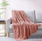 Woven Throw Blanket Textured Super Soft Lightweight Cotton Knitted Blanket, Salmon, 50" x 70" - color: Salmon