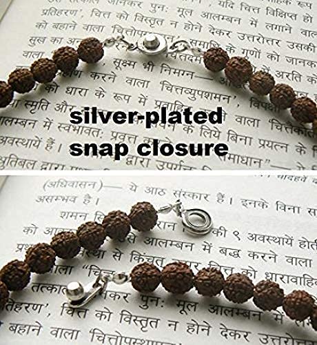 Rudraksha Necklace for Women, Shakti Healing Mala HANDMADE, Real 5 Mukhi Rudraksh Mala Beads, Rose Quartz Crystals, Heart Chakra Jewelry, Hindu Spiritual Gift for Her, Kundalini Yoga