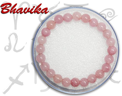 Fashion Natural Gemstone Bracelet | 8mm Beads Size Natural Stone Healing bracelet for Men and Women (Rose Quartz)