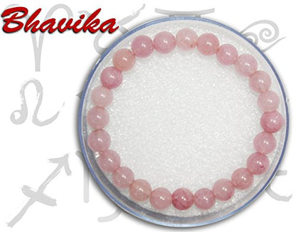 Fashion Natural Gemstone Bracelet | 8mm Beads Size Natural Stone Healing bracelet for Men and Women (Rose Quartz)