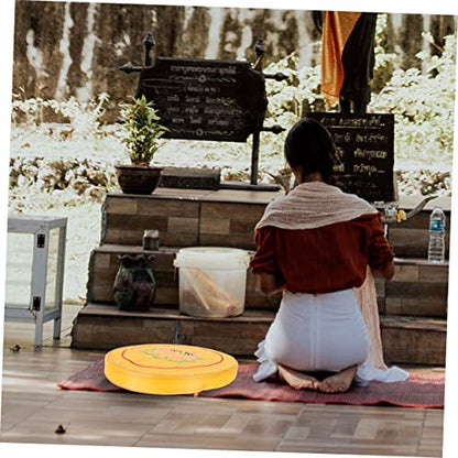 PRETYZOOM 2pcs Round Meditation Cushion Set Comfortable Prayer Mat for Home Use Cotton-Filled Yoga Seat Cushion for Zen Meditation and Spiritual Practices