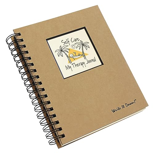 Write it Down series by Journals Unlimited, Guided Journal, Self Care, My Therapy Journal, Full-size 7.5"x9", Kraft Hard Cover, Made in USA
