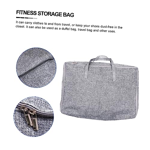 Cotton Linen Storage Bag Blanket Quilt Duffle Bag Large Capacity Easy Zipper