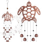 Cinnvoice 24 Inch Metal Wind Chimes for Outside Decor with S Hook, Birthday Gift for Women Men Bronze Memorial Gift with 12 Bell for Patio Garden Yard Lawn Front Yard Housewarming(Sea Turtle) - style: Sea Turtle