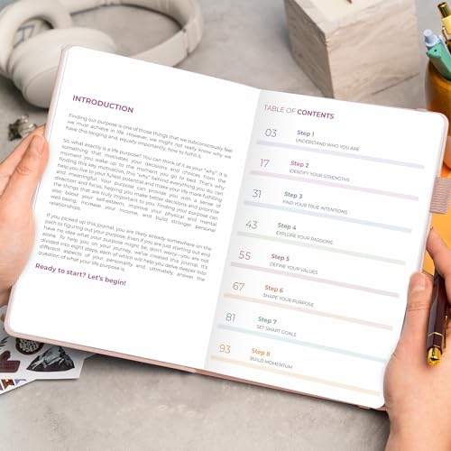 Clever Fox Purpose Seeker Journal – Guided Manifestation & Life Reflection Planner for Daily Self-Exploration, Goal-Setting & Gratitude (Rose Gold) - color: Rose Gold