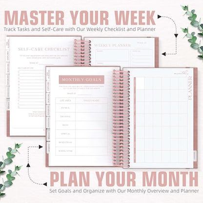 Planners with Purpose Self-Care and Gratitude Journal Bundle – Guided Daily Reflection, Manifestation, & Mindfulness Planner – 90-Day Wellness Journal for Personal Growth, Positivity, and Gratitude