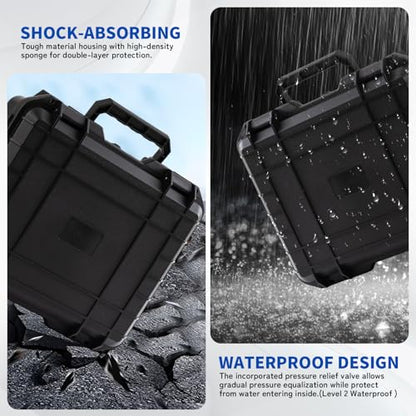 Microphone Carrying Storage Hard Case+ Custom Foam（Pre-cut Mic Slot & DIY Foam）| for Mic Audio Gear Mic Bag Microphone Hard Carrying Travel Case - color: 1mic case