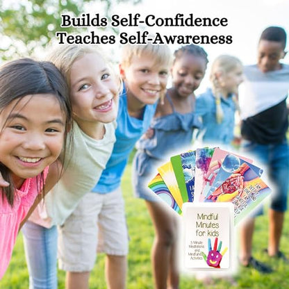 Mindfulness, Meditation and Affirmations Activity Cards for Kids and Teens - in 5 Minutes or Less Daily - Loved by Teachers, Therapists and Parents as a Teaching Tool