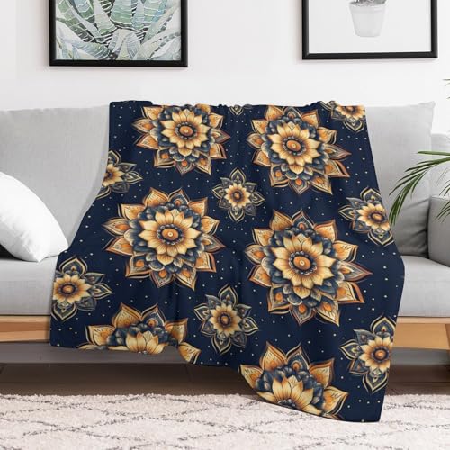 Yoga Meditation Lotus Throw Blankets Blanket Super Soft Warm Bed Blanket Couch Decorative Throw Blankets Living Room Dorm