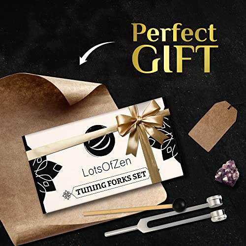 Tuning Forks for Healing Set (128Hz, 256Hz, 512Hz) — Calibrated Weighted Tuning Forks with Video Course Included | 2 Weighted + 1 Unweighted Aluminum Alloy Forks with Mallet, Velvet Pouches, and Beginner Video Course