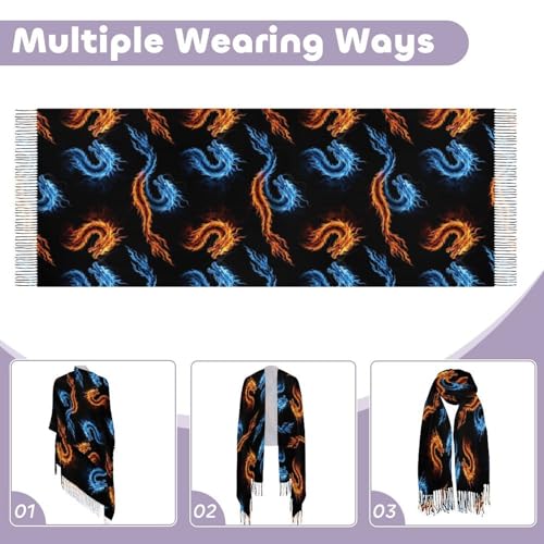 Autumn Winter Pashmina Shawls Wraps Scarf for Woman Girl - color: Picture (615)