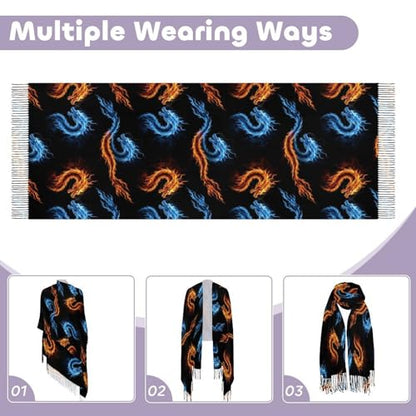 Autumn Winter Pashmina Shawls Wraps Scarf for Woman Girl - color: Picture (615)