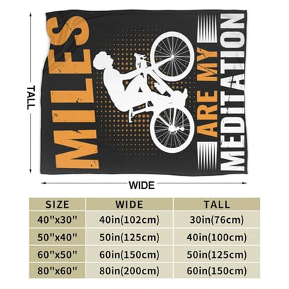 Miles are My Meditation Throw Blanket for Couch Bed Sofa Throw Blanket for Men Women 50"x40" Blankets