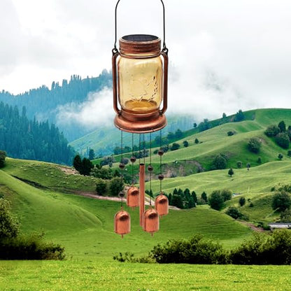 Solar Wind Chimes for Outside, Birthday Mother' s Day Gifts for Mom Women Grandma,Solar Mason Jar Wind Chime Light Unique Hanging Wind Chimes Outdoor,IP65 Waterproof, Yard Garden Terrace Courtyard - size: 1 pack-Mason jar wind chime