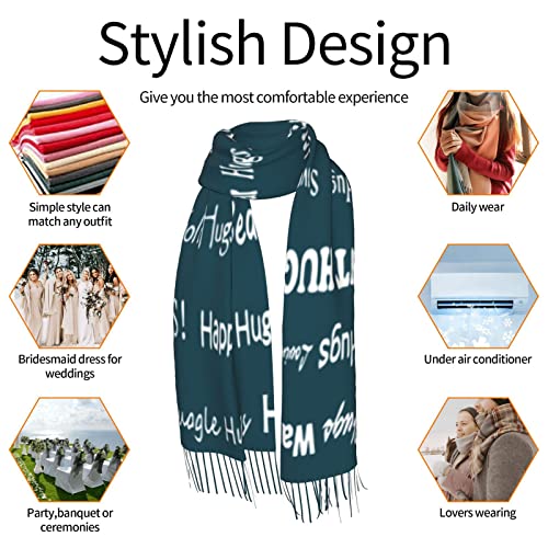 Hugs Shawl Gift For Friends And Family With Inspirational Messages Pashmina Positive Energy,Compassion,Serenity Wraps - color: K1k01