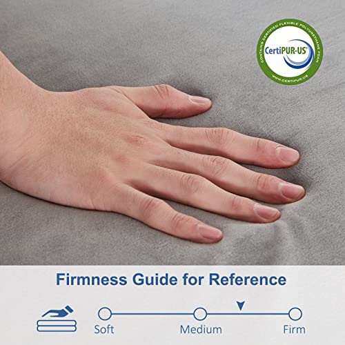 SINWEEK 3.95" Full Memory Foam Folding Topper with Storage Bag - Foldable Trifold Floor Mat Topper, CertiPUR-US Certified Guest Sleeping Pad, Machine Washable Cover - size: T (38 x 75 Inch), style: High Support Foam