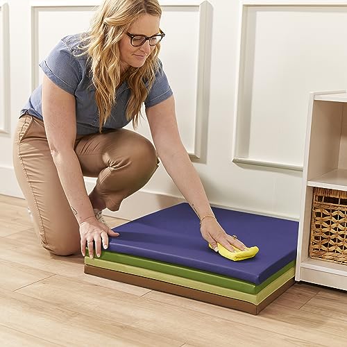ECR4Kids SoftZone Play Patch Activity Mat Squares, Modular Playmat, Earthtone, 4-Pack - color: Earthtone
