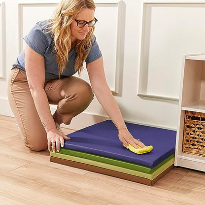 ECR4Kids SoftZone Play Patch Activity Mat Squares, Modular Playmat, Earthtone, 4-Pack - color: Earthtone