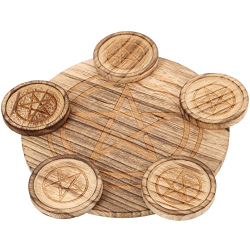 Pentagram Candlestick Dinner Party Wedding Wood Altar Supplies