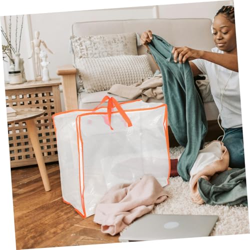KESYOO Transparent Storage Bag for Clothes Comforters and Blankets Large Capacity Organizer with Window for Moving and Travel