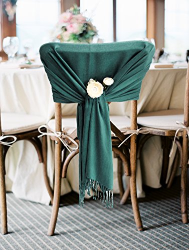 Sakkas 78" X 28" Rayon from Bamboo Soft Solid Pashmina Feel Shawl/Wrap/Stole - color: Teal