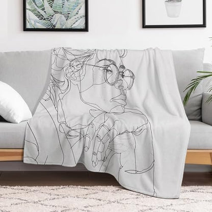 Throw Blankets Soft Cozy Flannel Blanket 60x80 Inches Meditation Pose Painting Bed Blanket Lightweight Blankets for Couch Home Decorative Plush Blanket for Sofa Travel Camping - size: 60"*80"ï¼ˆ150*200cmï¼‰