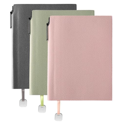 Lined Journal Notebook for Women A5 Soft Cover Journals for Writing 160 Pages Daily Journaling College Ruled Notebooks for Work Note Taking 6.38'' X 8.28'' (3pack-Pink/Grayish Green/Dark Grey) - color: 3pack-Pink/Grayish Green/Dark Grey