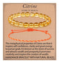 QOGIR 2pcs Handmade Healing Bracelet, Natural Gem Stone Crystal Elastic Bracelet - color: Citrine(Stone of Wealth), size: 8mm