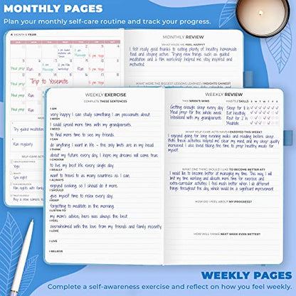 Clever Fox Self-Care Journal – Daily Reflection Notebook – Mental Health & Personal Development Planner, Meditation & Mood Log, A5 (Light Blue) - color: Light Blue, size: A5 (5.8'' x 8.3'')