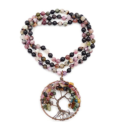 mala Beads Necklace for Women Man, mala Bracelet, Prayer Beads Necklace - color: tree of life mala