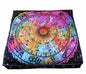 Indian 35" Mandala Square Floor Meditation Pillow Cover Cushion