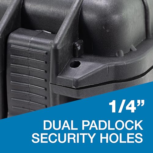 Waterproof Hard Case - Crushproof & Dustproof - Foam Protection - Pressure Equalization Valve - Portable Protective Storage Box for Travel, Hunting, Military, Tactical - 19-Inch (Black)