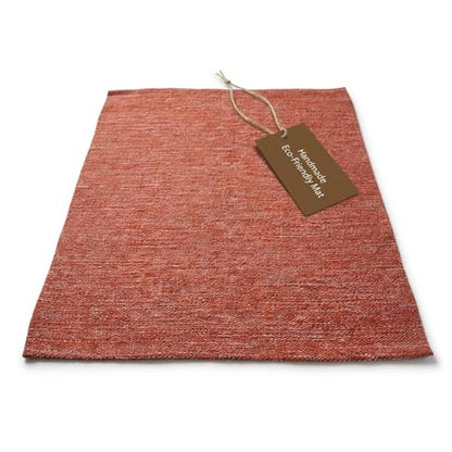 LFH Home Handmade Cotton Yoga Mat Cotton Rug picnic mat For Exercise, Workout, Fitness - Perfect Heavy Quality Eco Friendly Natural Cotton Woven Reversible Yoga Mats for Men & Women - 72x26 Inch. - color: Brown