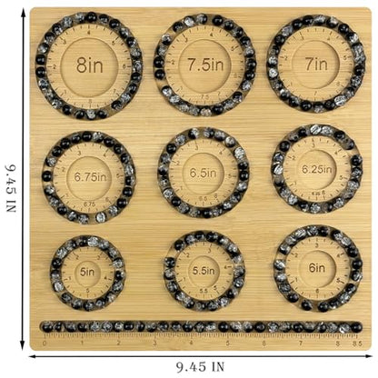 Petoysoso Bead Boards for Jewelry Making, Bamboo Beading Board for Jewelry Bracelet Making, Bracelet Bead Board, Bracelet Bead Board for Bracelet, Jewelry Making Supplies,Bracelet Tray 5"- 8"