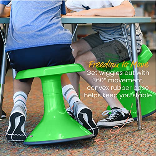 ECR4Kids ACE Active Core Engagement Wobble Stool, 15-Inch Seat Height, Flexible Seating, Grassy Green - color: Grassy Green