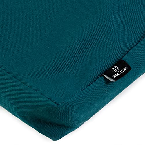 Yoga Studio European Organic Zabuton Meditation Cushion (Teal)