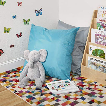 ECR4Kids Jumbo Indoor/Outdoor Kids Floor Pillow Cushion, 27in x 27in, Classroom Essentials, Turquoise - color: Turquoise